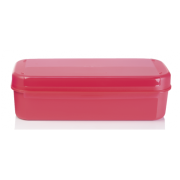 Кристальная емкость 1,1 низкая Tupperware красная