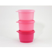 Набор закусочных стаканчиков 125мл Tupperware 3 шт розовые