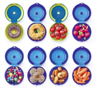 Мини ланч-бокс Модерн салатовый, фиолетовый Мини ланч-бокс Модерн салатовый, фиолетовый