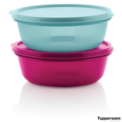 Набір герметичних чаш Великий хіт-парад 600мл Tupperware 2шт Набір герметичних чаш Великий хіт-парад 600мл Tupperware 2шт