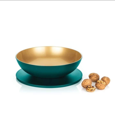 Набор сервировочный Аллегро Tupperware большой изумрудно-золотой Набор сервировочный Аллегро Tupperware большой изумрудно-золотой