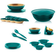 Набор сервировочный Аллегро Tupperware большой изумрудно-золотой