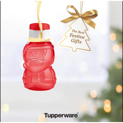Детская эко-бутылочка Дед Мороз 350 мл Tupperware красная Детская эко-бутылочка Дед Мороз 350 мл Tupperware красная