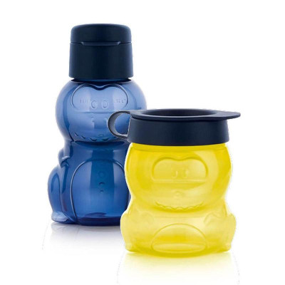 Набор детский: эко-бутылка 350мл и закусочный стаканчик Динозавр Tupperware Набор детский: эко-бутылка 350мл и закусочный стаканчик Динозавр Tupperware