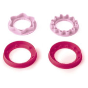Скалка с кольцами-ограничителями Tupperware розовая