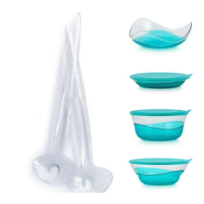 Набор герметичных чаш Элегантность Tupperware бирюзовый Набор герметичных чаш Элегантность Tupperware бирюзовый