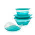 Набор герметичных чаш Элегантность Tupperware бирюзовый Набор герметичных чаш Элегантность Tupperware бирюзовый