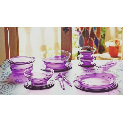 Набор герметичных чаш Элегантность Tupperware фиолетовый Набор герметичных чаш Элегантность Tupperware фиолетовый