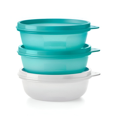 Набір герметичних чаш Хіт-парад 300мл Tupperware 3 шт бірюза Набір герметичних чаш Хіт-парад 300мл Tupperware 3 шт бірюза