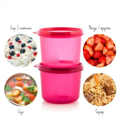 Герметичная емкость Хит-парад высокий 550мл 2шт Герметичная емкость Хит-парад высокий 550мл 2шт