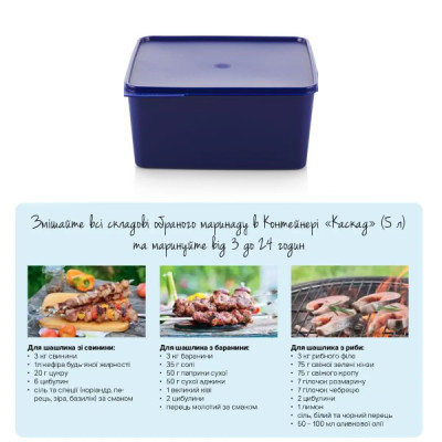 Контейнер Каскад 5л Tupperware синий Контейнер Каскад 5л Tupperware синий