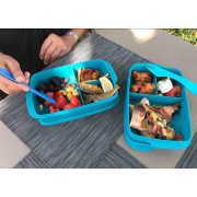 Ланч-бокс Перекус с разделителем Tupperware 1л герметичный бирюзовый