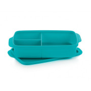 Ланч-бокс Перекус с разделителем Tupperware 1л герметичный бирюзовый