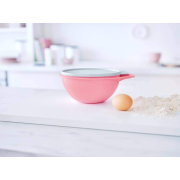 Герметичная чаша Милиан 1,4л Tupperware розовая с белой крышкой