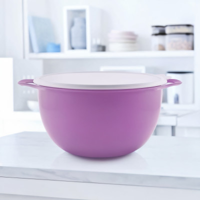 Герметичная чаша Милиан 10л Tupperware фиолетовая с белой крышкой Герметичная чаша Милиан 10л Tupperware фиолетовая с белой крышкой