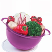 Герметичная чаша Милиан 10л Tupperware фиолетовая с белой крышкой