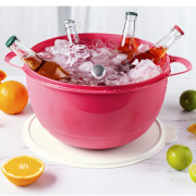 Герметичная чаша Милиан 10л Tupperware розовая с белой крышкой