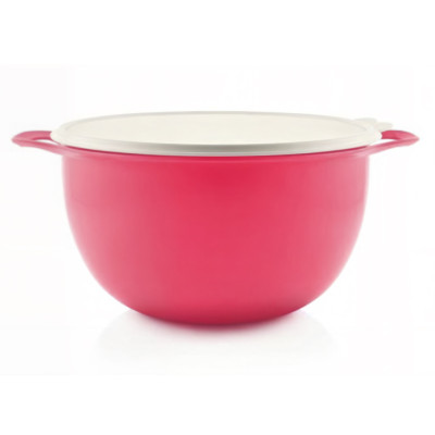 Герметичная чаша Милиан 10л Tupperware розовая с белой крышкой Герметичная чаша Милиан 10л Tupperware розовая с белой крышкой