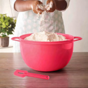 Герметичная чаша Милиан 10л Tupperware розовая с белой крышкой