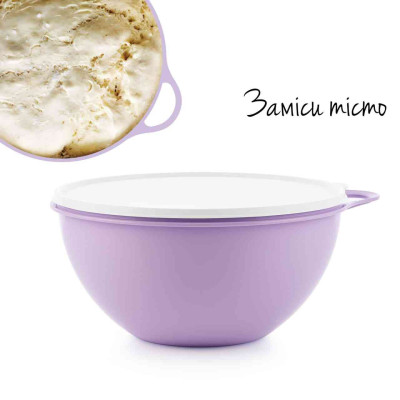Герметичная чаша Милиан 4,5л Tupperware сиреневая с белой крышкой Герметичная чаша Милиан 4,5л Tupperware сиреневая с белой крышкой