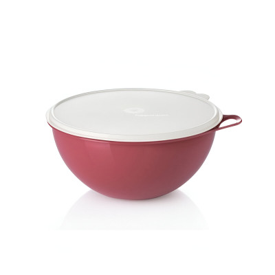 Герметичная чаша Милиан 7,5л Tupperware бледно-розовая с белой крышкой Герметичная чаша Милиан 7,5л Tupperware бледно-розовая с белой крышкой