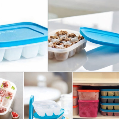 Контейнер для льда с голубой крышкой Tupperware Контейнер для льда с голубой крышкой Tupperware