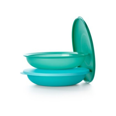 Набор тарелок Очарование 700мл Tupperware бирюзовых 2шт Набор тарелок Очарование 700мл Tupperware бирюзовых 2шт