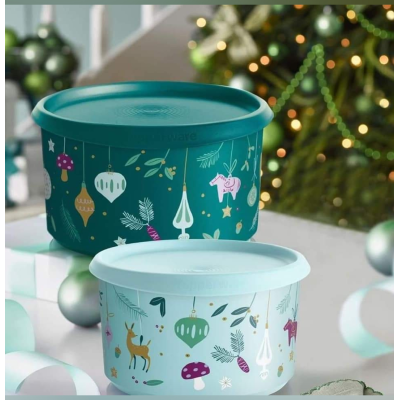 Набор контейнеров В одно касание Елочные украшения Tupperware Набор контейнеров В одно касание Елочные украшения Tupperware