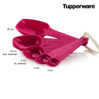 Набор мерных ложечек Tupperware красных Набор мерных ложечек Tupperware красных