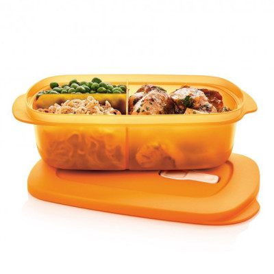 Емкость Новая волна для СВЧ 1л с разделителями прямоугольная Tupperware оранжевая Емкость Новая волна для СВЧ 1л с разделителями прямоугольная Tupperware оранжевая