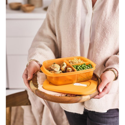Емкость Новая волна для СВЧ 1л с разделителями прямоугольная Tupperware оранжевая Емкость Новая волна для СВЧ 1л с разделителями прямоугольная Tupperware оранжевая