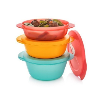 Набор емкостей для хранения и разогрева в СВЧ Новая Волна 400мл, 600мл, 800мл Tupperware Набор емкостей для хранения и разогрева в СВЧ Новая Волна 400мл, 600мл, 800мл Tupperware
