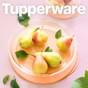 Сервировочное блюдо 1,3л с персиковой крышкой Tupperware