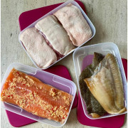 Контейнер Система холодильник 650мл Tupperware с голубой крышкой